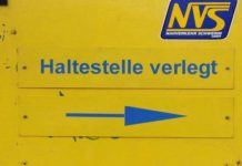 Schienenersatzverkehr aufgrund von Gleisbauarbeiten in der Friedensstraße