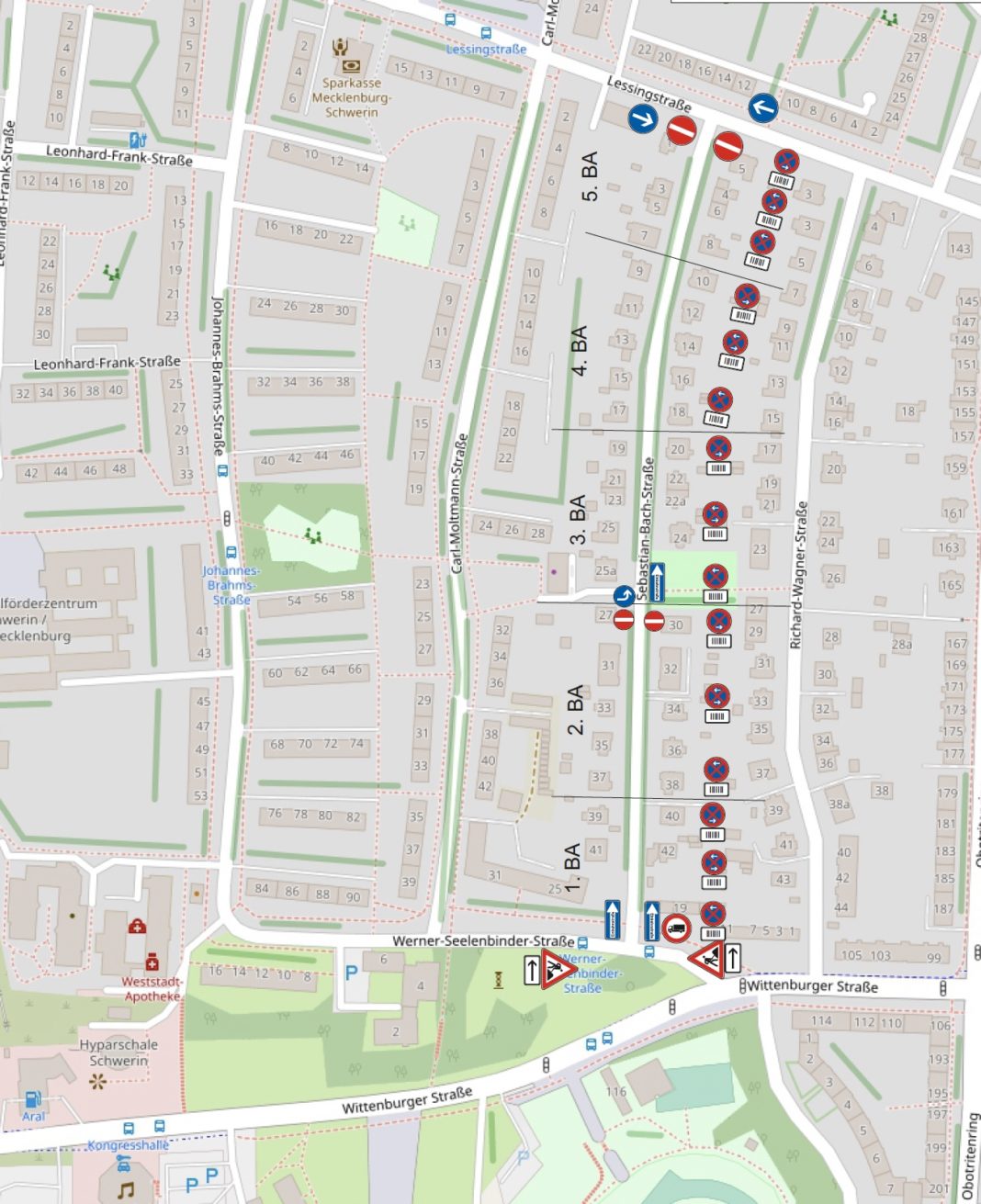 Gehweginstandsetzungen in der Sebastian-Bach-Straße | 1