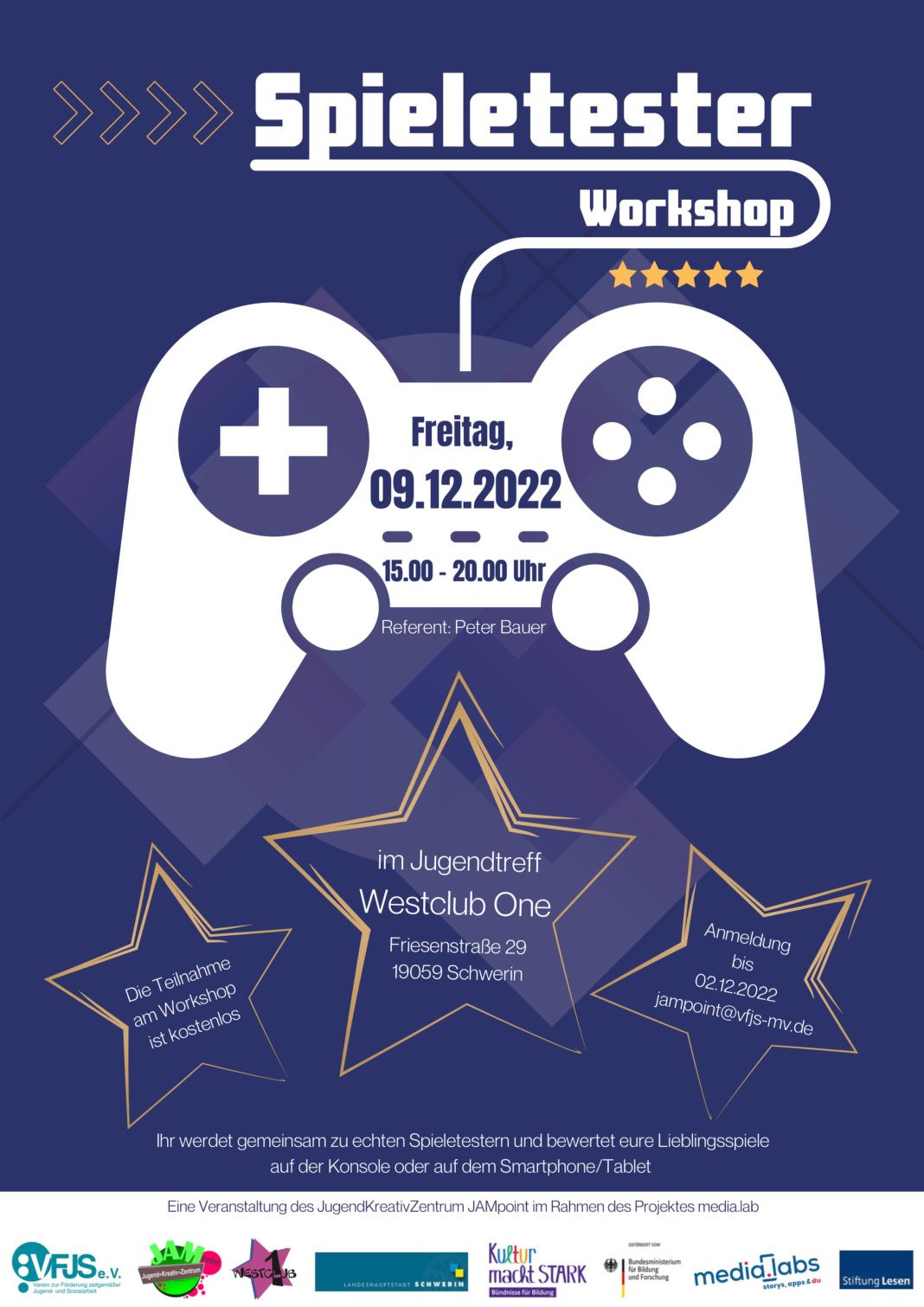 Spieletester Workshop im “Westclub One” | 1