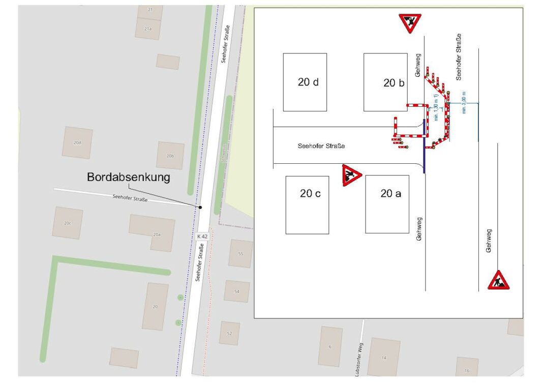 Regulierung Grundstückszufahrt Seehofer Straße | 1