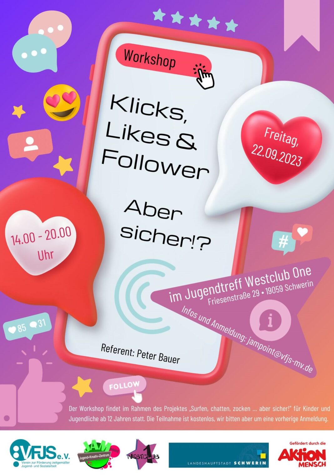 Workshop „Klicks, Likes & Follower … aber sicher!?” | 1