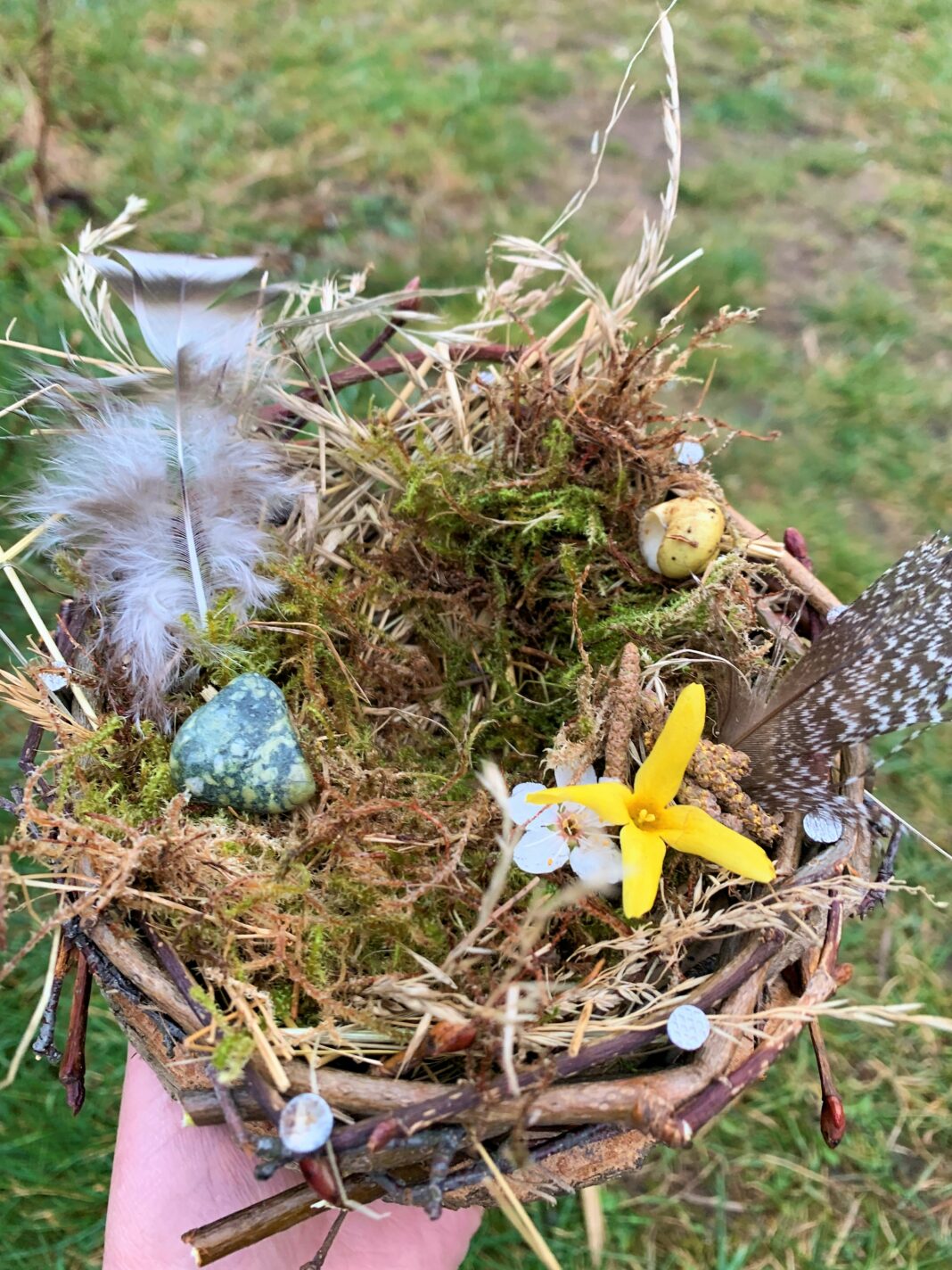 Natürliche Osterkörbchen binden und flechten | 1